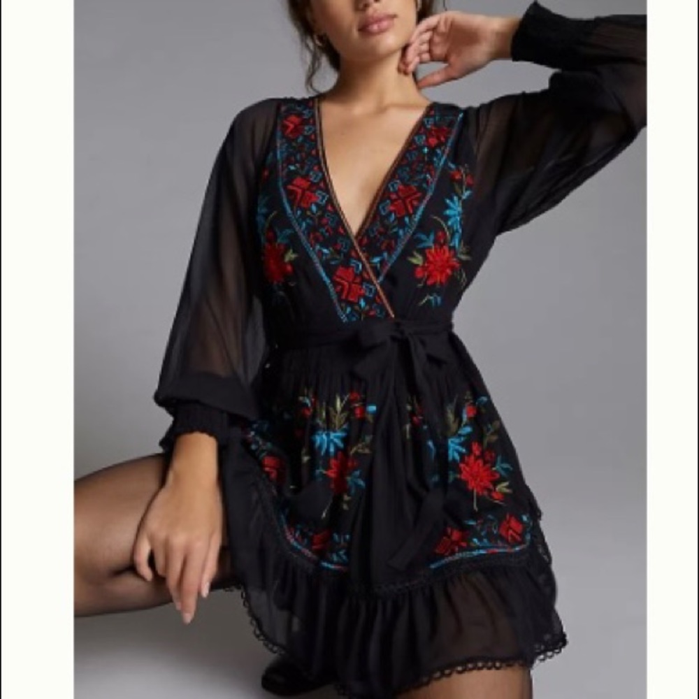 New with tags  size small anthro wrap dress